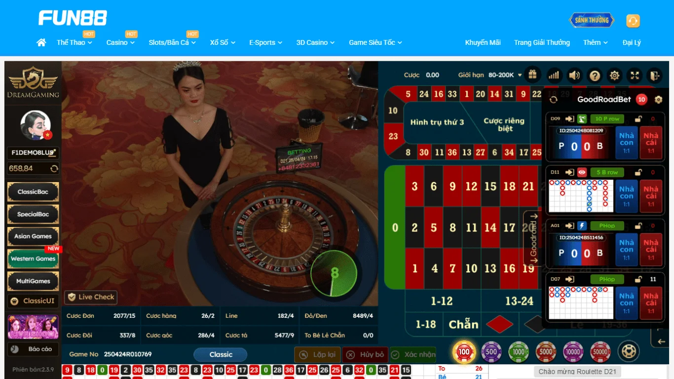 Các trò chơi tại Casino FUN88 được yêu thích nhất