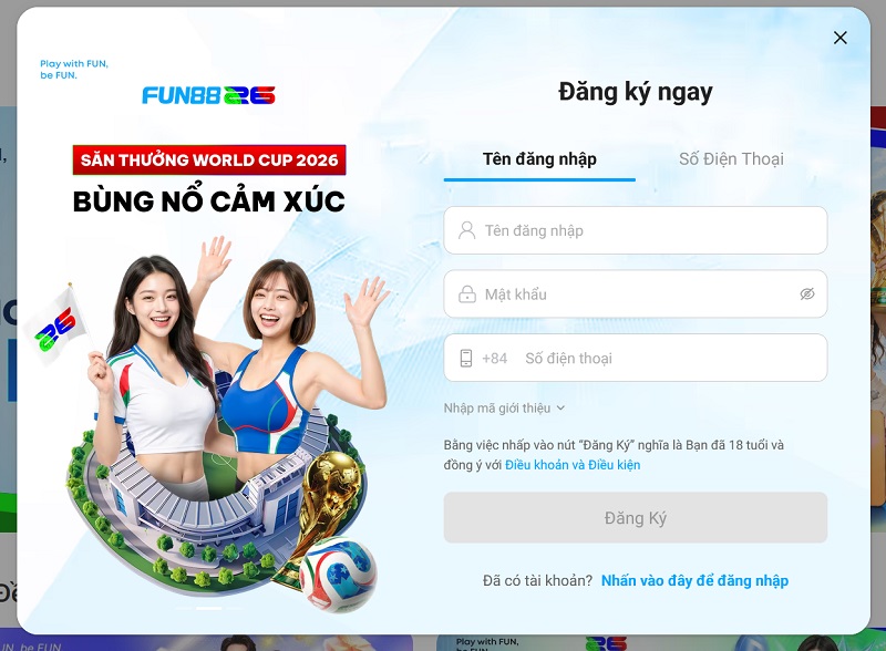 Hướng dẫn đăng ký FUN88 cụ thể nhất